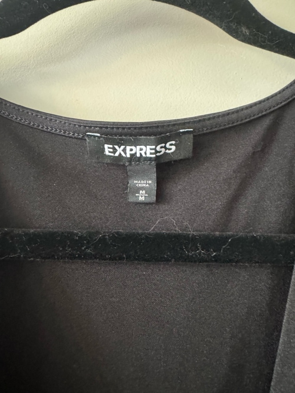 Express Black Surplice Draped Bodysuit - Picture 3 of 3